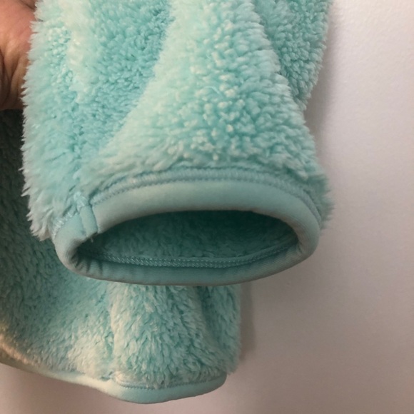 Uniqlo Women's Jacket Mint Green Medium Long Sleeves Mock Neck Zip Fuzzy - Picture 4 of 12